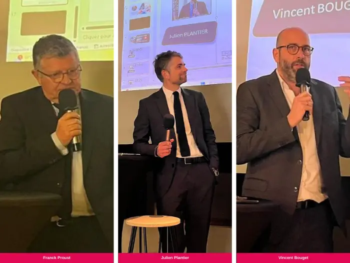 Au Mas Merlet, l’audition studieuse des candidats à la mairie de Nîmes, devant la FRTP 13 - Les indiscretions Voeux FRTP candidats municipales Nimes - Les indiscretions